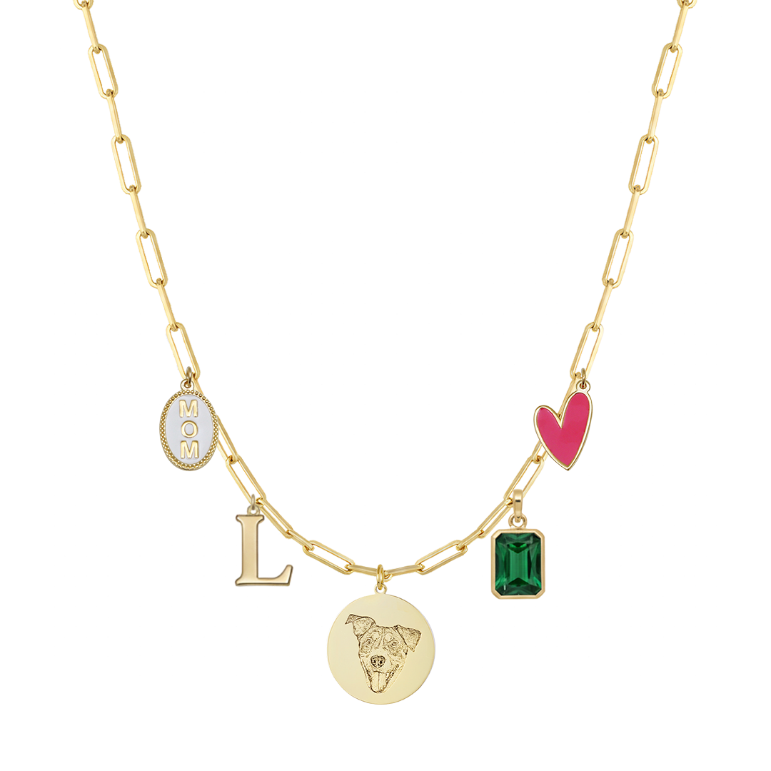 GoldPaperclipEngravedPetMedallionCharm4