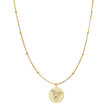 GoldSatelliteEngravedPetMedallionCharm