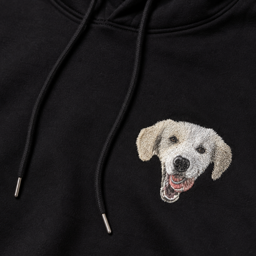Custom Embroidered Hoodie With Your Pet's Face