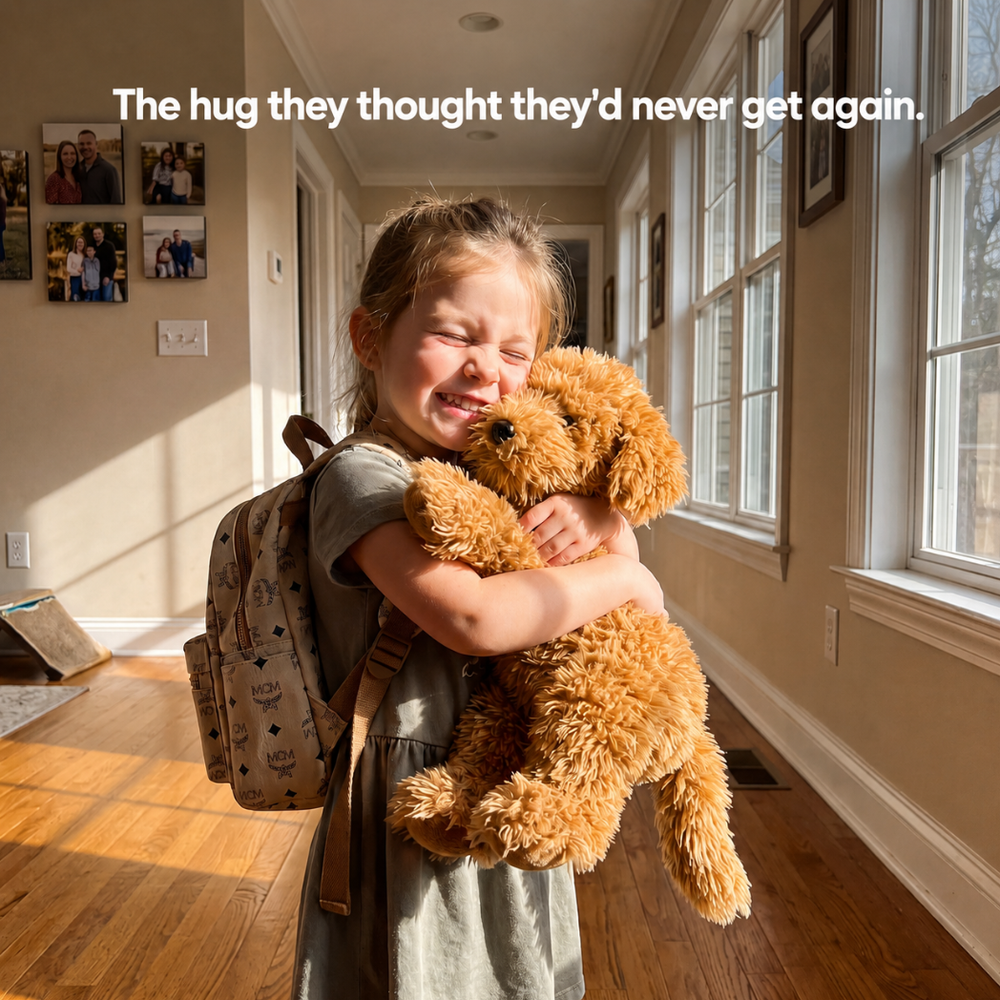 A child resting peacefully while holding their Cuddle Clone