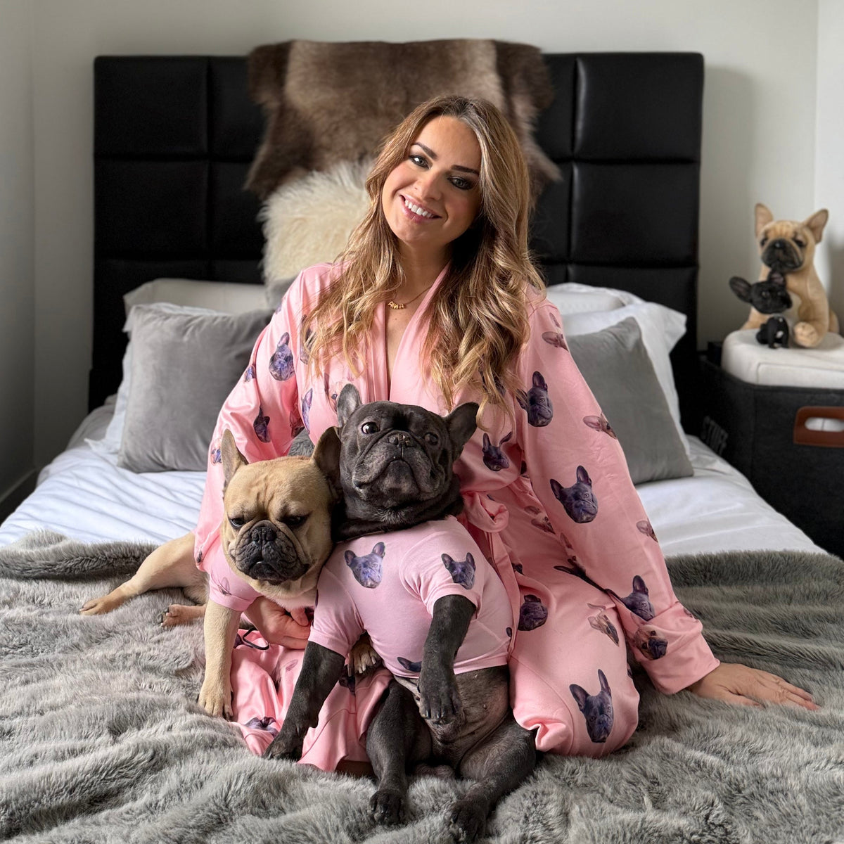 Adult Custom Pet Face Robes - Pink Dream