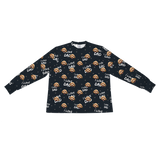 These are pajama long sleeve shirt in a black color with repeating pet faces on them[ILoveDadLongSleeveJoggerPajamaShirt]