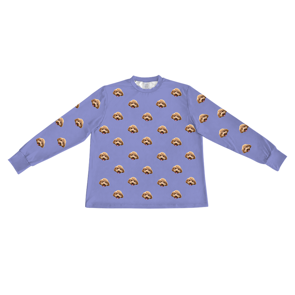 PeriwinkleLongSleevePajamaShirtOnly1PetImage