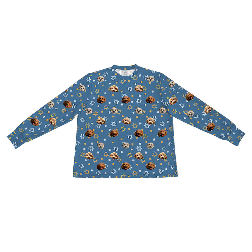 StarofDavidLongSleevePajamaShirt3PetImages