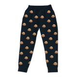 These are jogger pajama pants in a black color with repeating pet faces on them[JoggerPajamaPants]