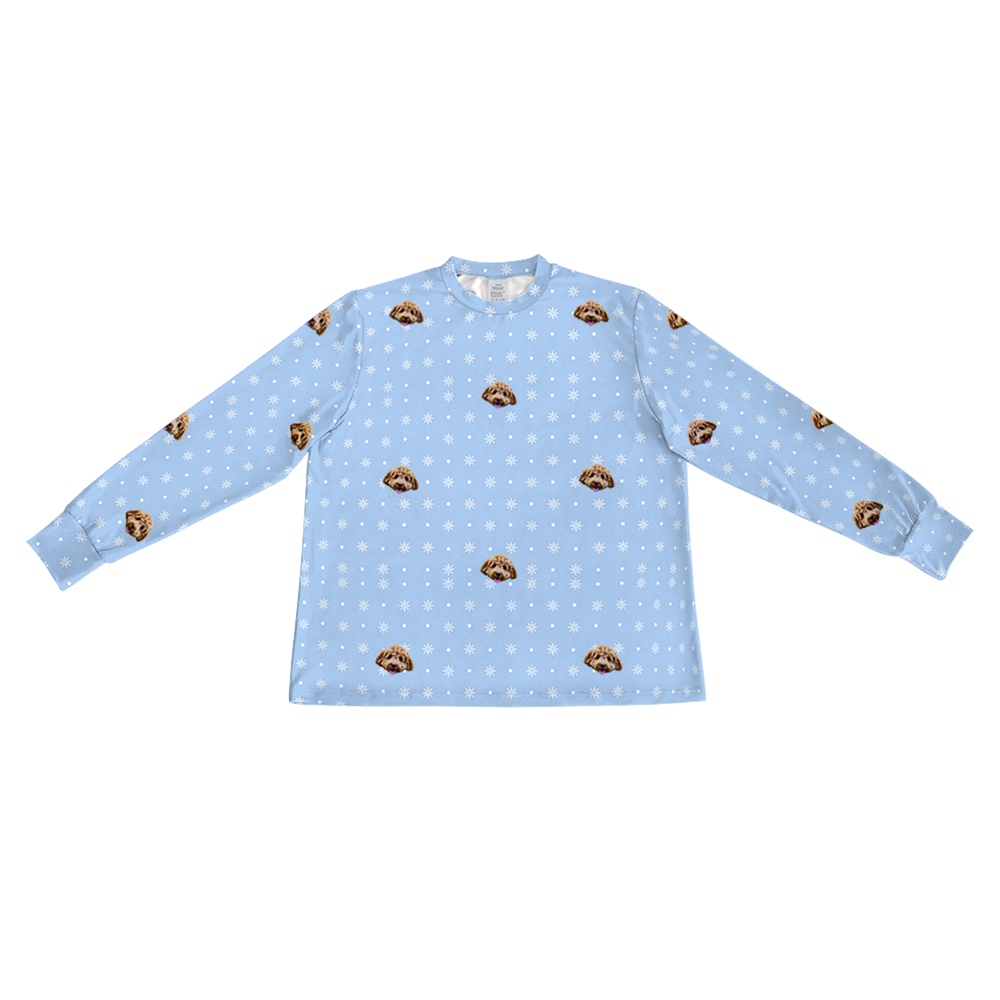 SnowflakesLongSleevePajamaShirt
