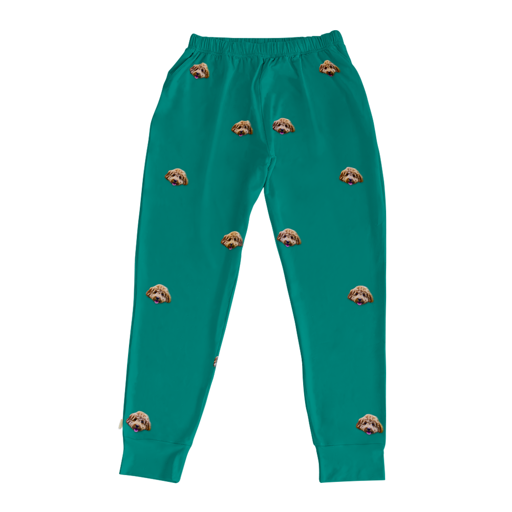 SolidGreenJoggerPajamaPants