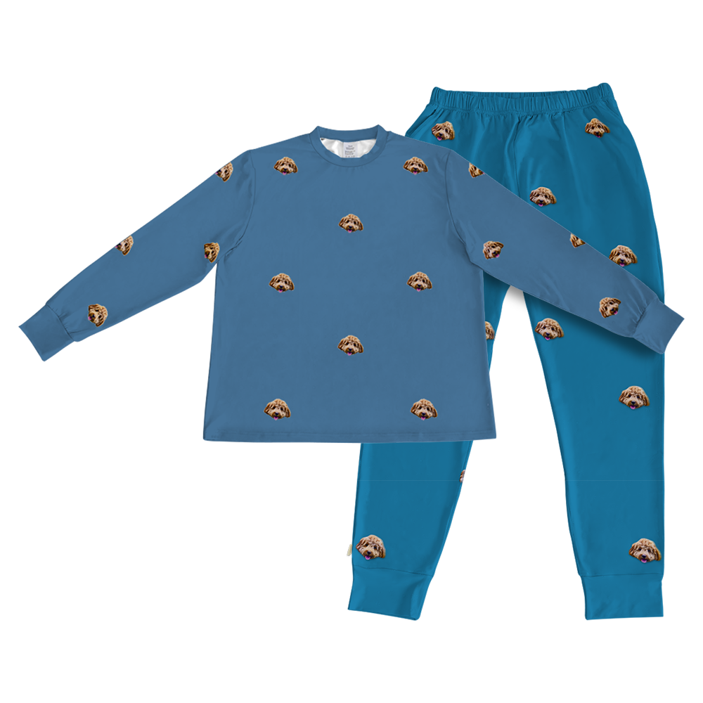 SolidBluePajamaSet(Shirt&Joggers)