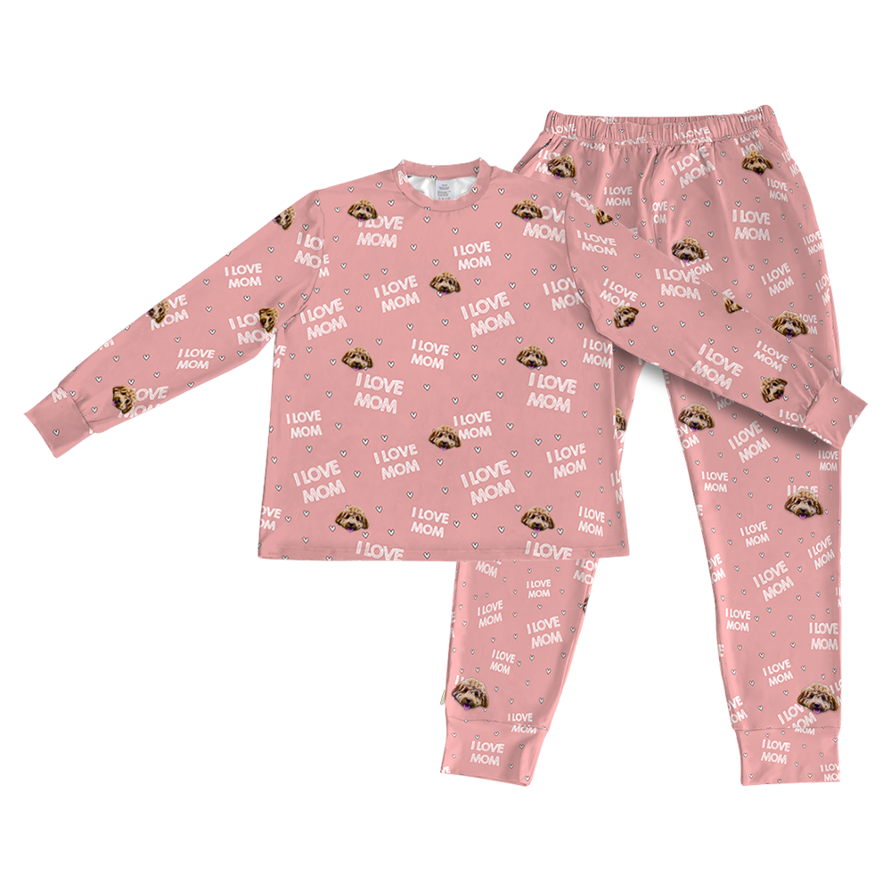 This is a jogger pajama set contains a long sleeve shirt with buttons and a long pajama[PajamaSet(Shirt&Joggers)]