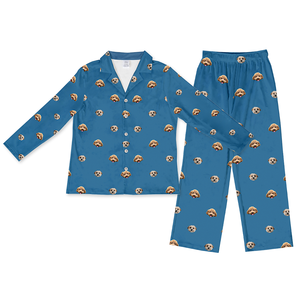 SolidBluePajamaSet(Shirt&amp;Pants)2Pets