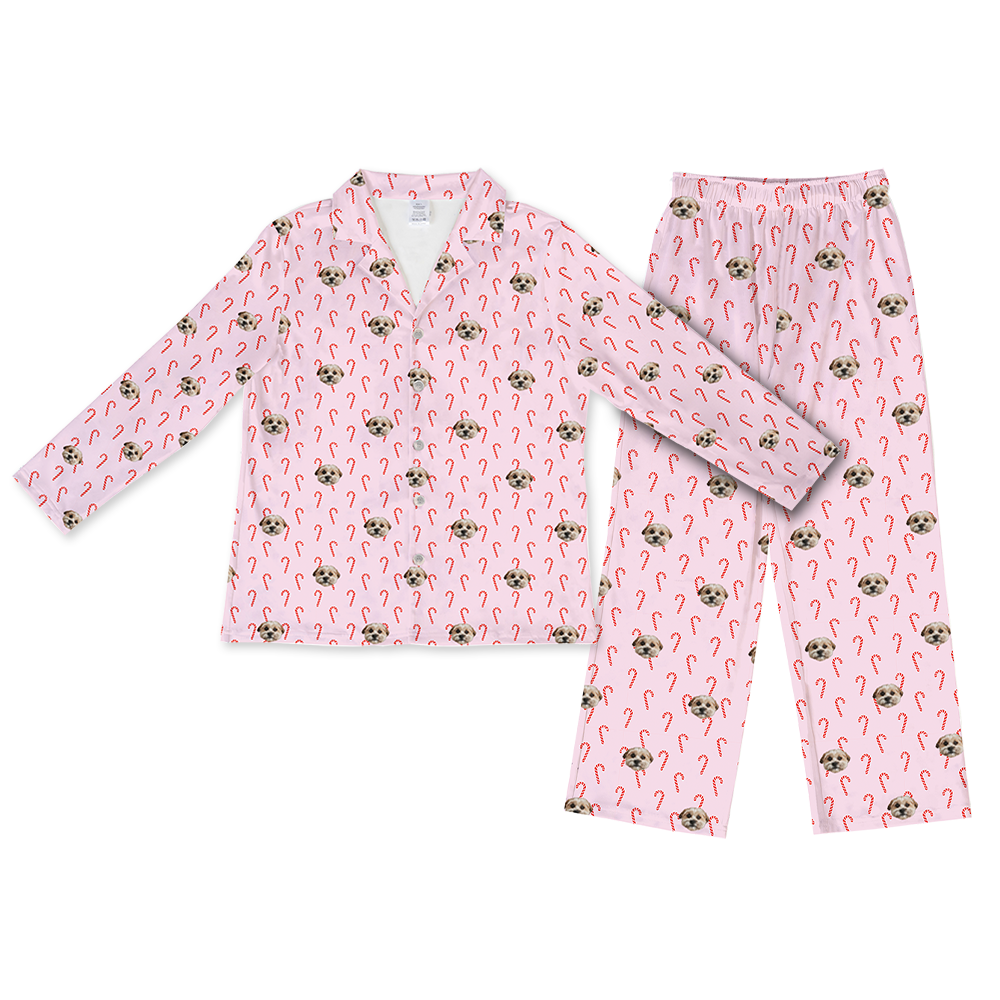 CandyCanesLongSleevePajamaShirt&PantsSet