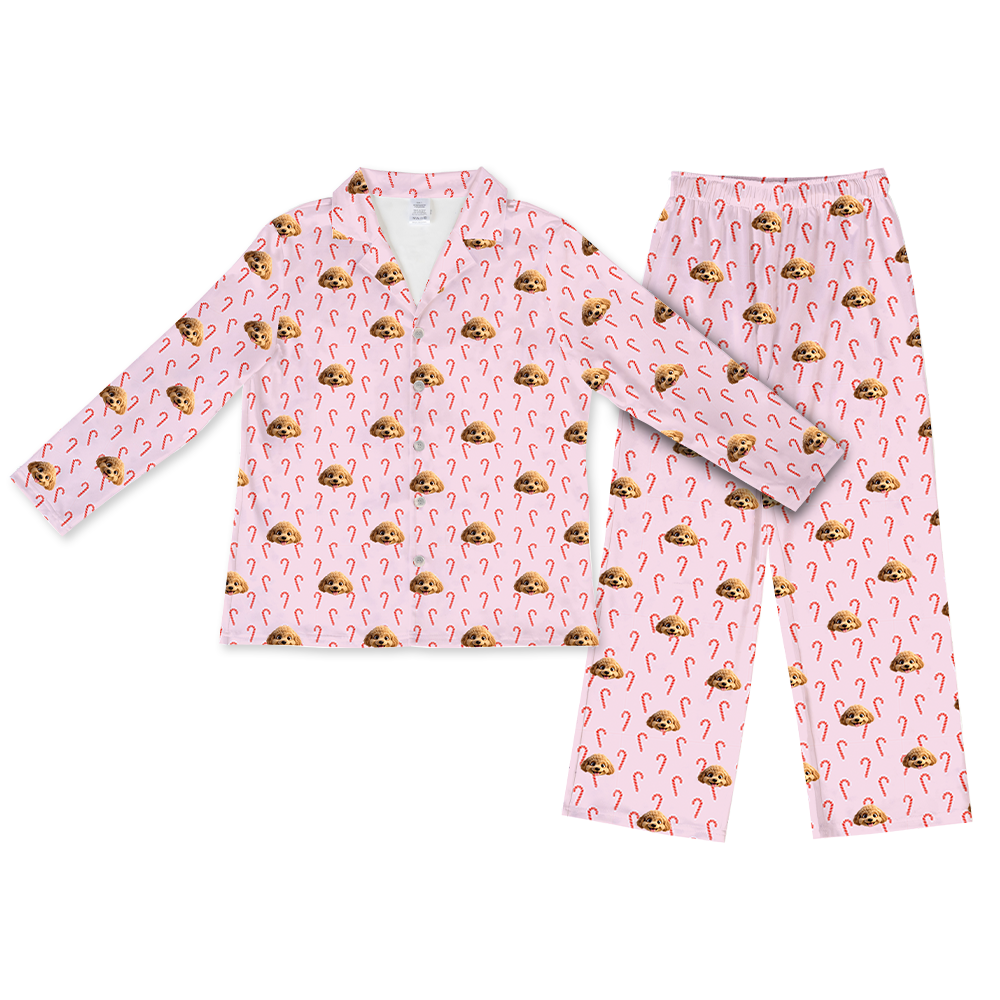 CandyCaneLongSleevePajamaShirt&PantsSet