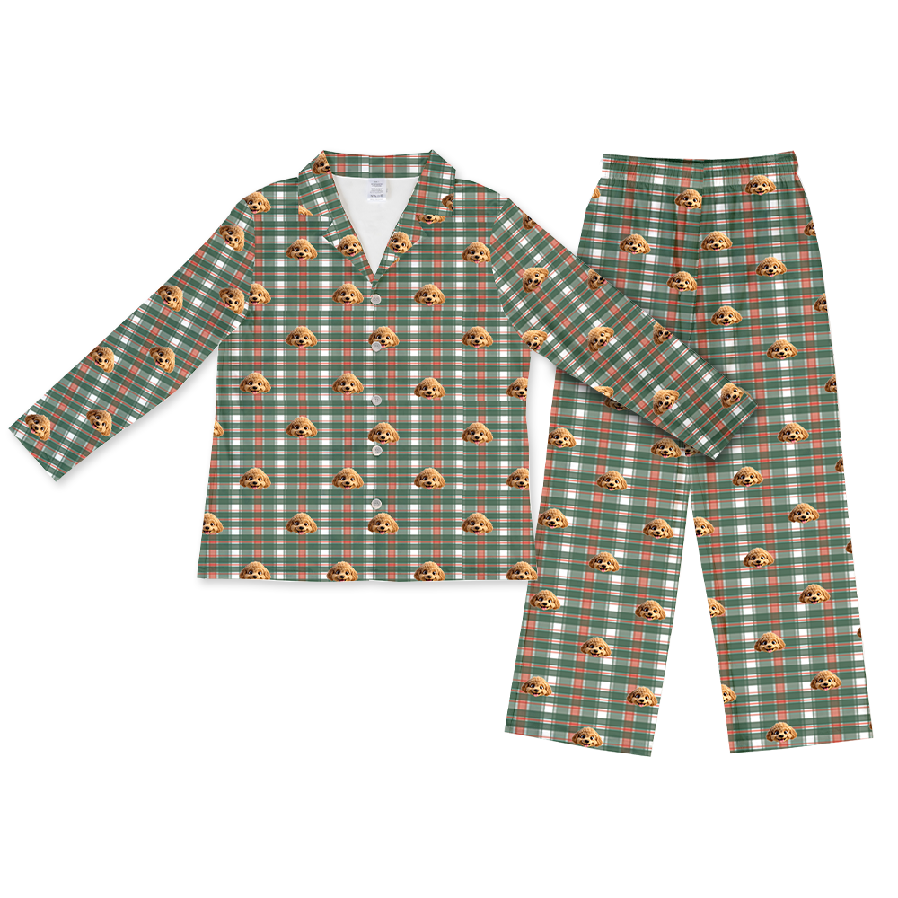 FlannelLongSleevePajamaShirt&PantsSet