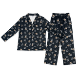 This is a pajama set contains a long sleeve shirt with buttons and a long pajama[ILoveDadLongSleevePajamaShirt&PantsSet($93.00)]