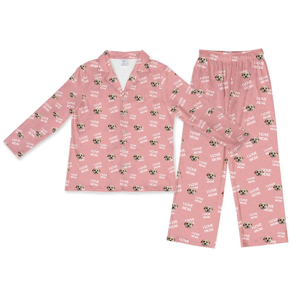 This is a pajama set contains a long sleeve shirt with buttons and a long pajama[LongSleevePajamaShirt&PantsSet($93.00)]