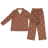 This is a pajama set contains a long sleeve shirt with buttons and a long pajama[CocoaLongSleevePajamaShirt&PantsSet($93.00)]
