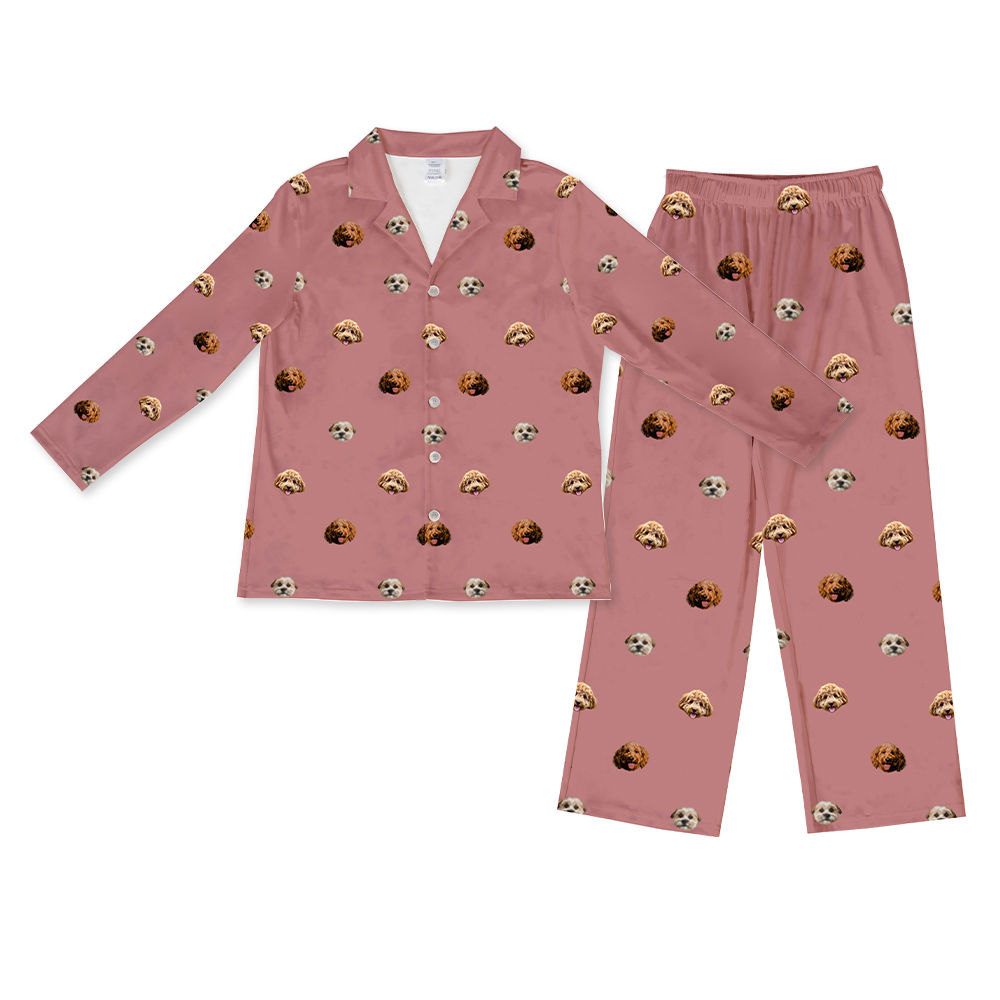 DustyRosePajamaSet(Shirt&amp;Pants)3Pets