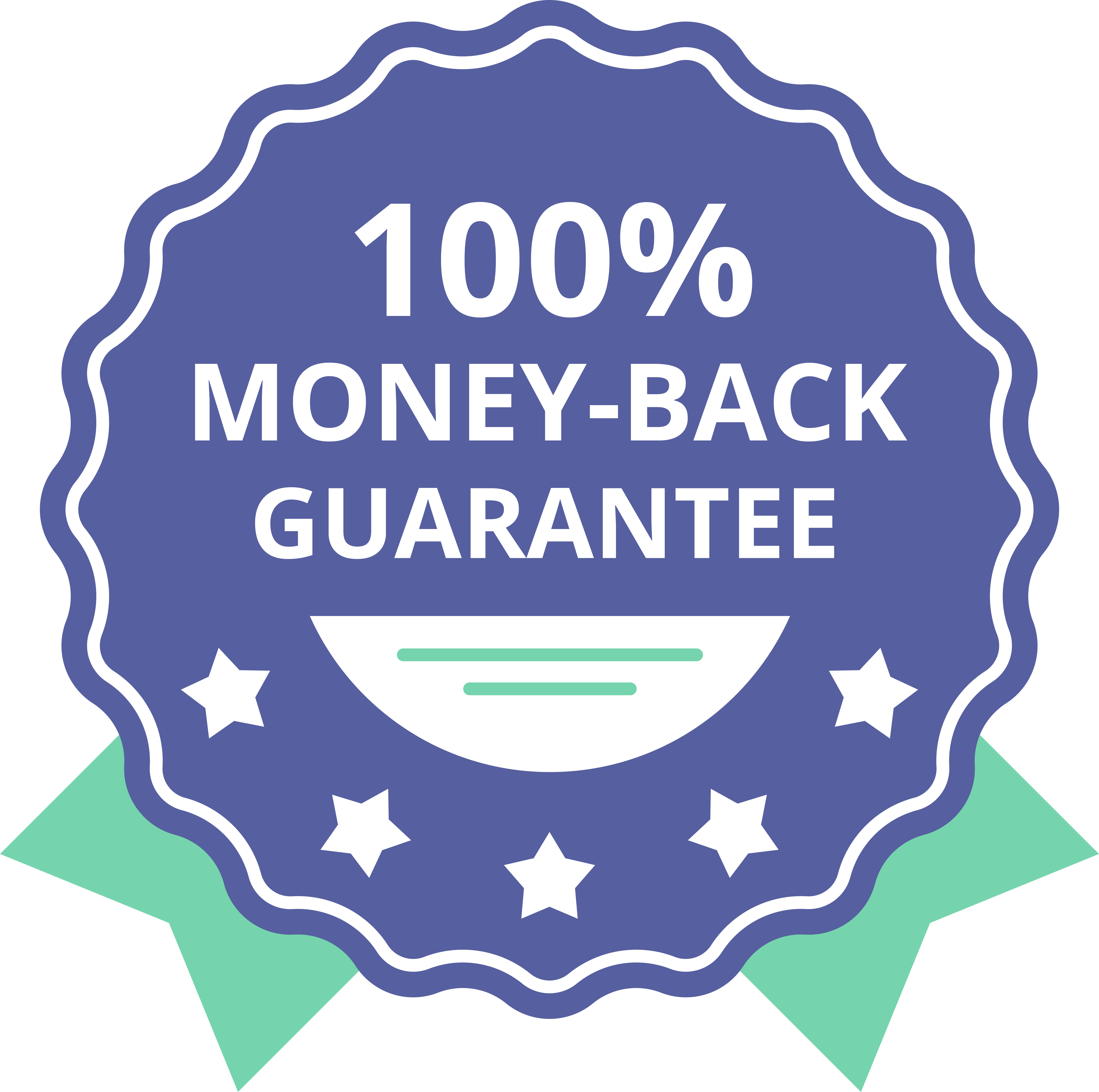 100% Money-Back Guarantee seal