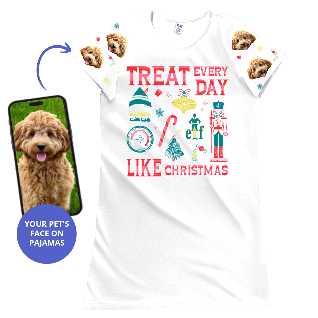 ELF Nightgown Pajamas With Your Pet's Face