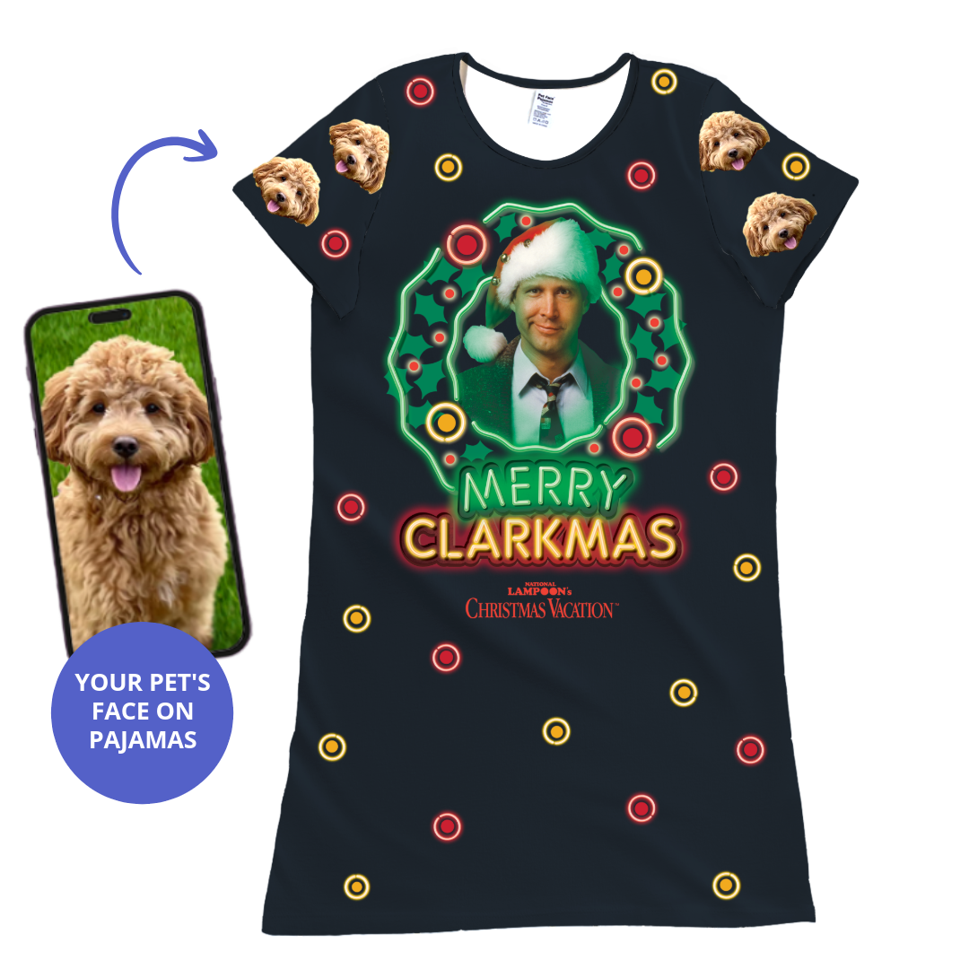 National Lampoon's Christmas Vacation Nightgown Pajamas With Your Pet's Face