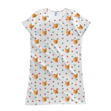 This is a nightgown in a Christmas Paws print with repeating pet faces on it[ChristmasPawsNightgown]