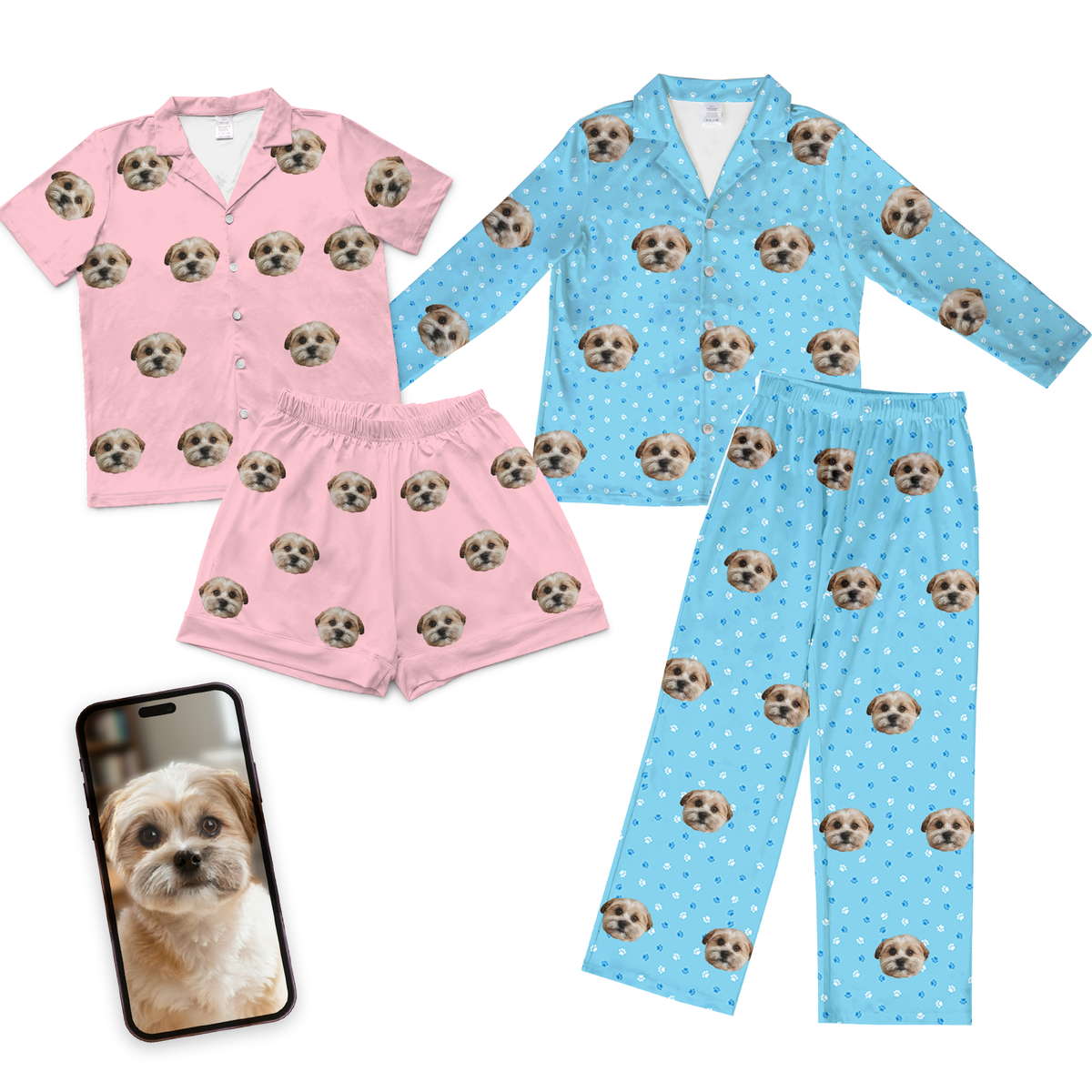 Kids Custom Pet Face Pajamas