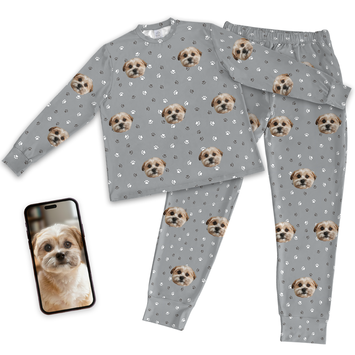 Custom Pet Face Jogger Pajamas