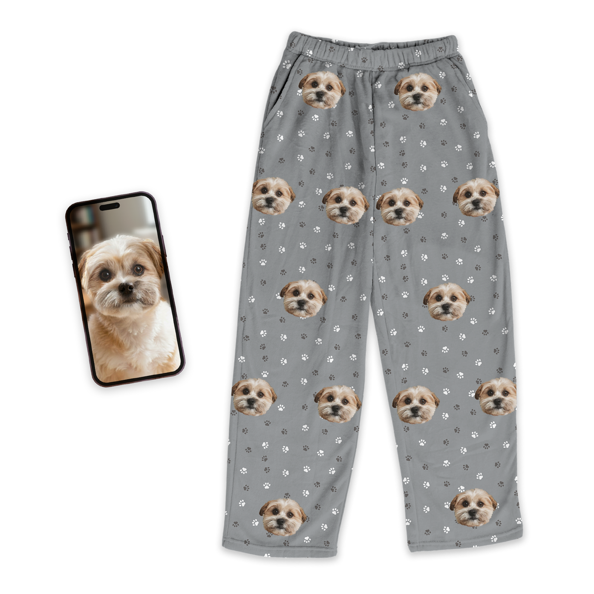 Custom Dog, Cat or Pet Pajamas Pet Face Pajamas with Your Dog's