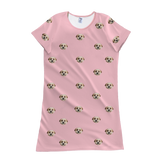 Pink nightgown with dog pattern on a white background[PinkDream]
