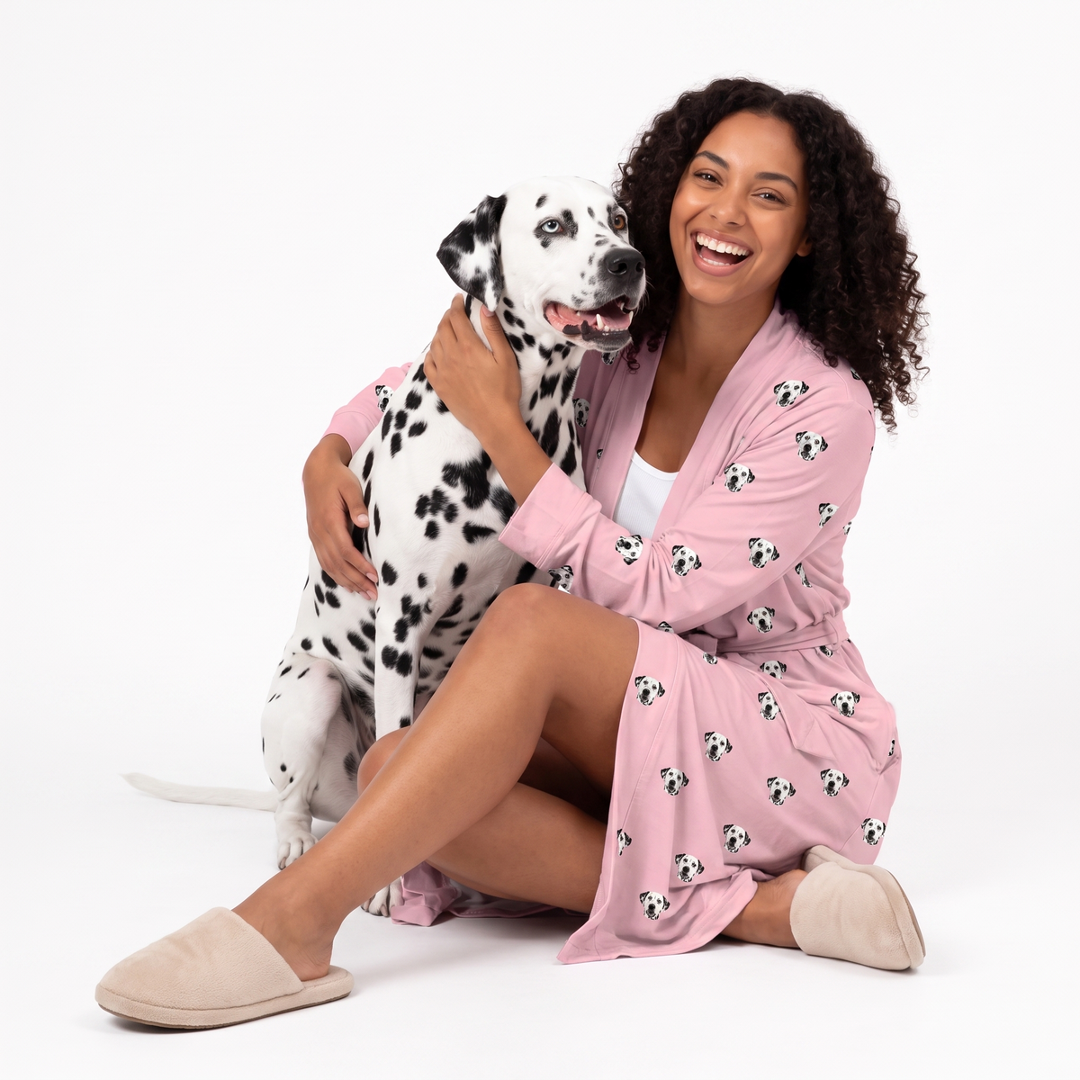 Adult Custom Pet Face Robes - Pink Dream