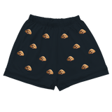 Children's pajama shorts with cartoon dog pattern on a black background[BlackPajamaShorts]