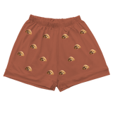 Children's pajama shorts with cartoon dog pattern on a cocoa background[CocoaPajamaShorts]