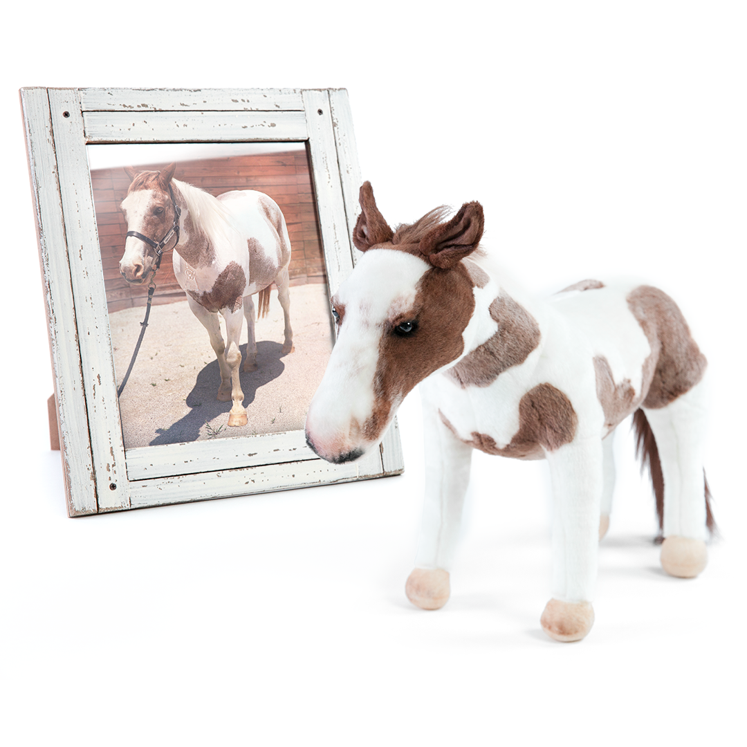 Custom American Paint Horse Plush Cuddle Clone