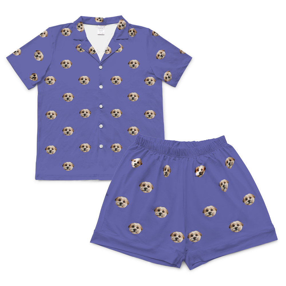 GrapeShortSleevePajamaSet(Shirt&amp;Shorts)1Pet