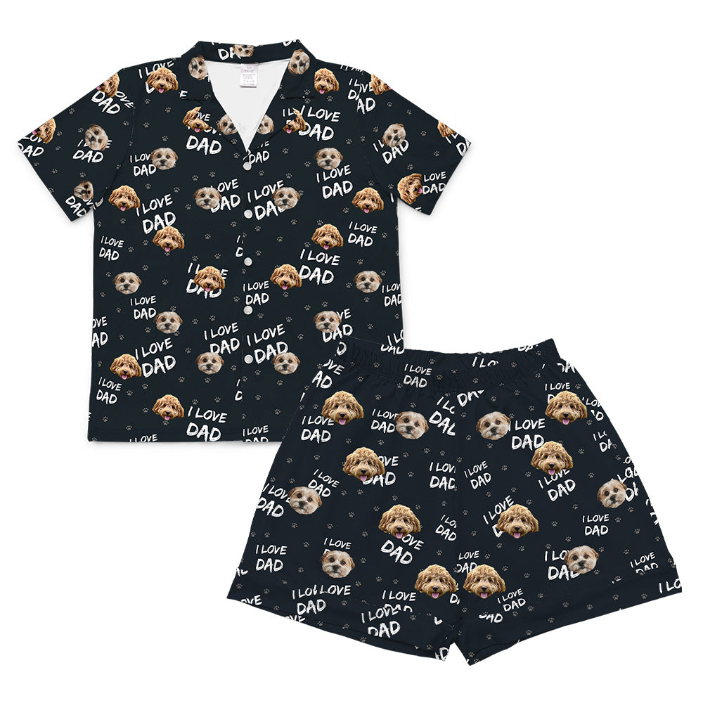 ILoveDadPajamaSet(Shirt&Shorts)2Pets
