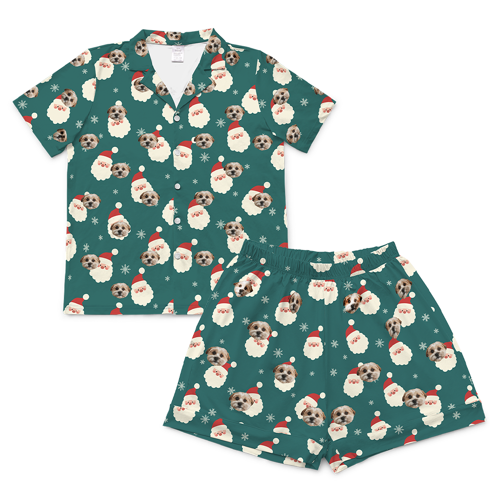 SantaShortSleevePajamaShirt&ShortsSet