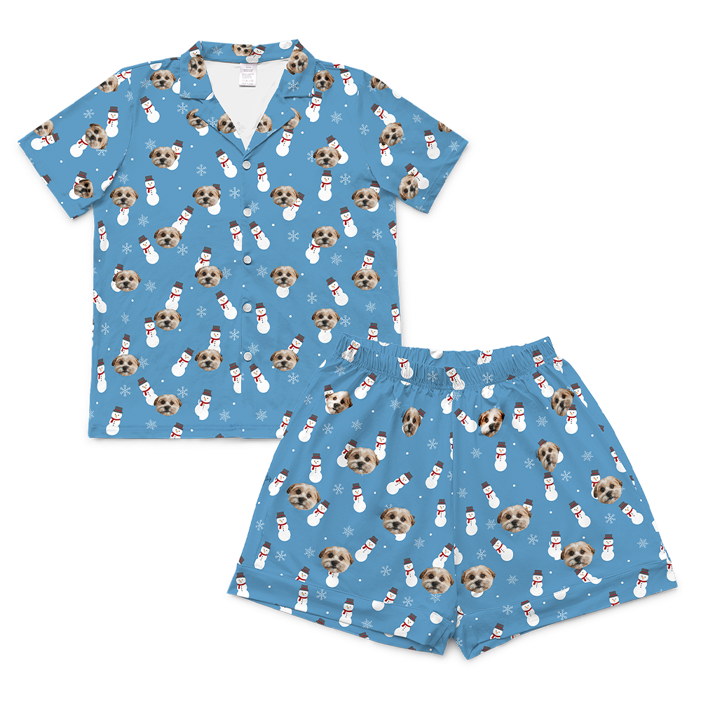 SnowmenShortSleevePajamaShirt&ShortsSet