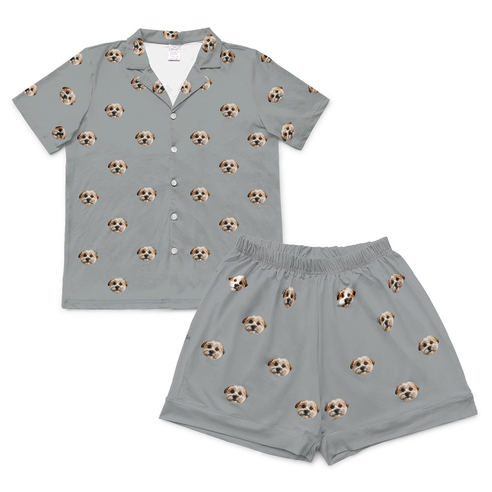 SlateGrayPajamaSet(Shirt&amp;Shorts)1PetImage