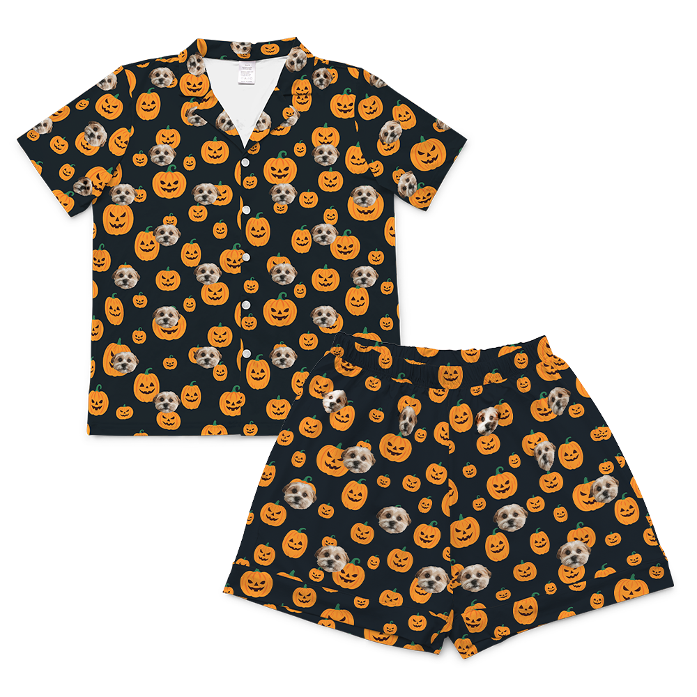 Jack-O-LanternsShortSleevePajamaShirt&ShortsSet