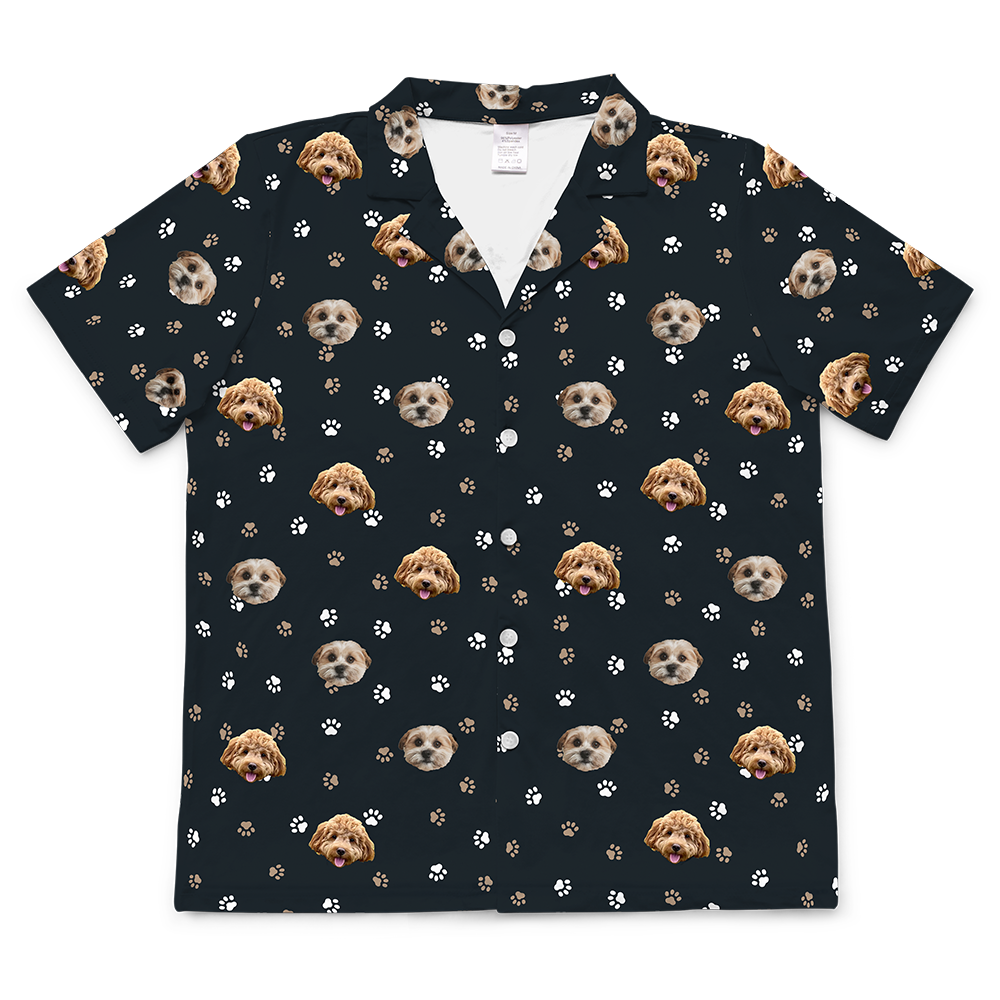 BlackPawsShortSleevePajamaShirt2Pets