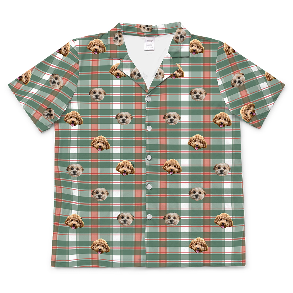 FlannelShortSleevePajamaShirt2Pets