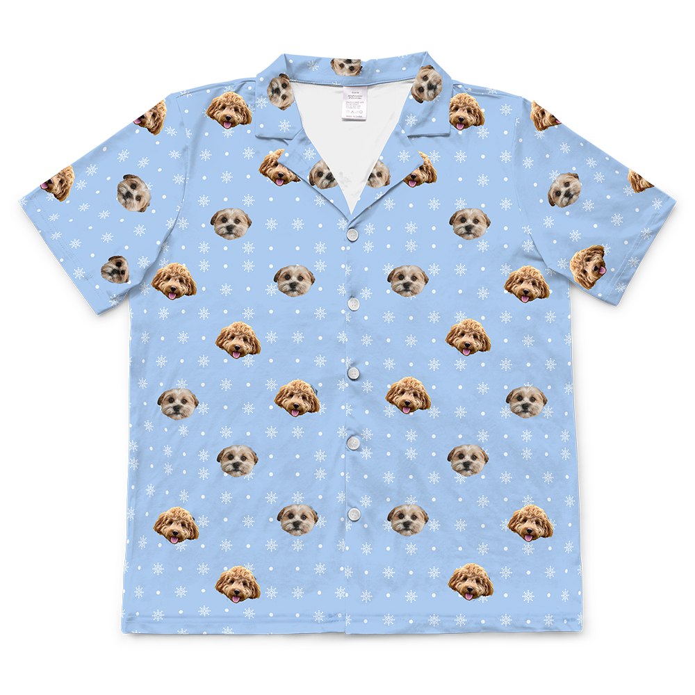 SnowflakesShortSleevePajamaShirtOnly2Pets