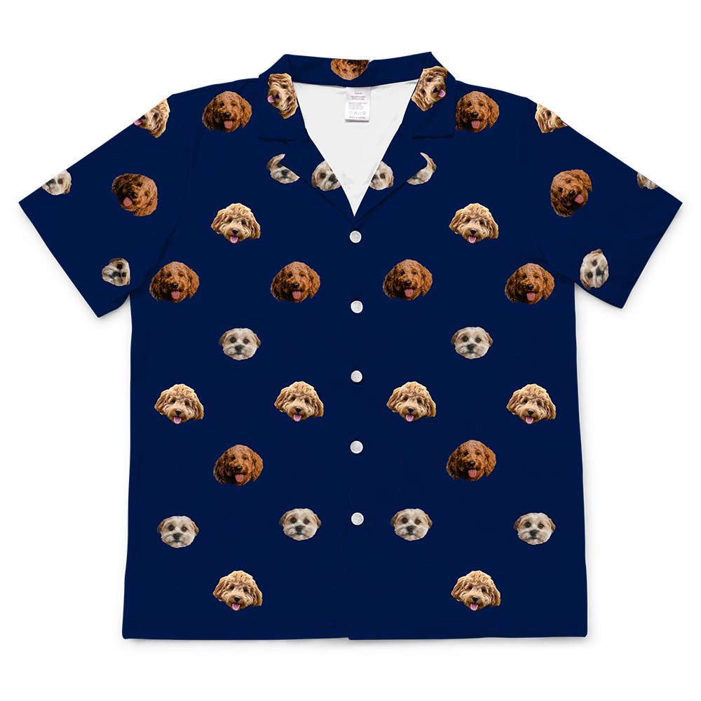 NavyShortSleevePajamaShirtOnly3Pets