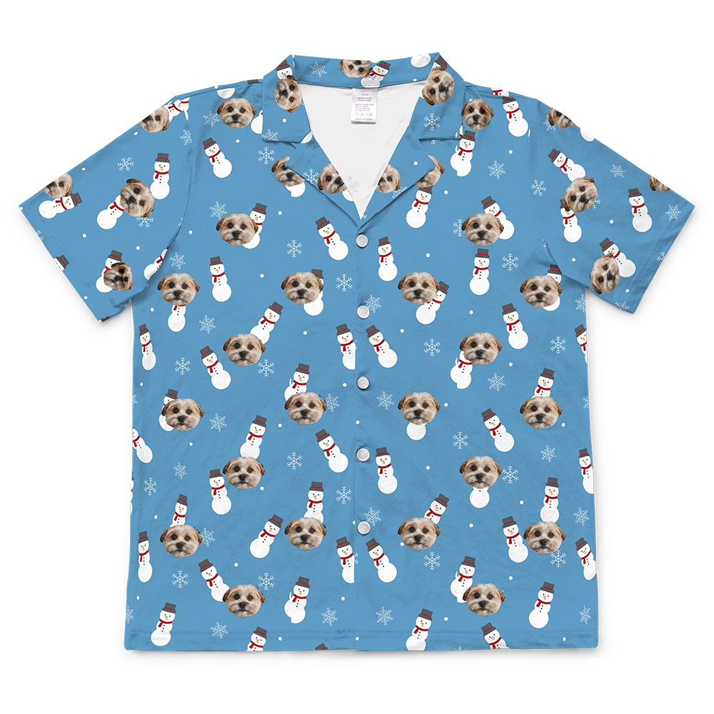 SnowmenShortSleevePajamaShirt