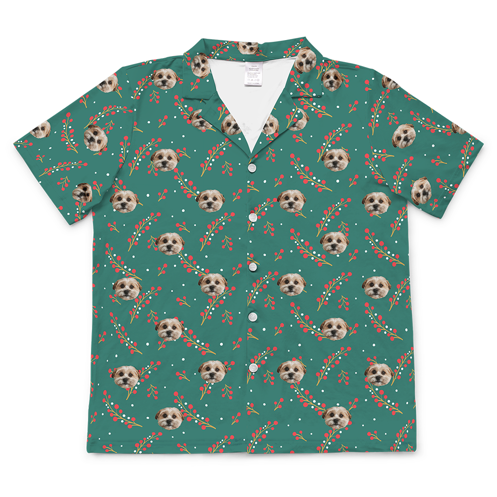 BerriesShortSleevePajamaShirtOnly2PetImages(+$4.00)