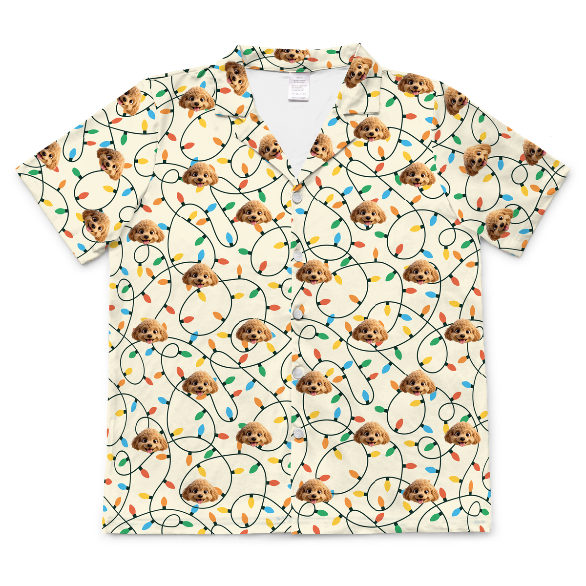 ChristmasLightsShortSleevePajamaShirt