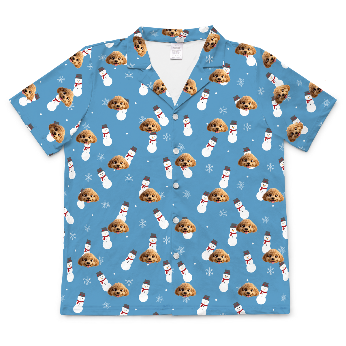 SnowmenShortSleevePajamaShirt