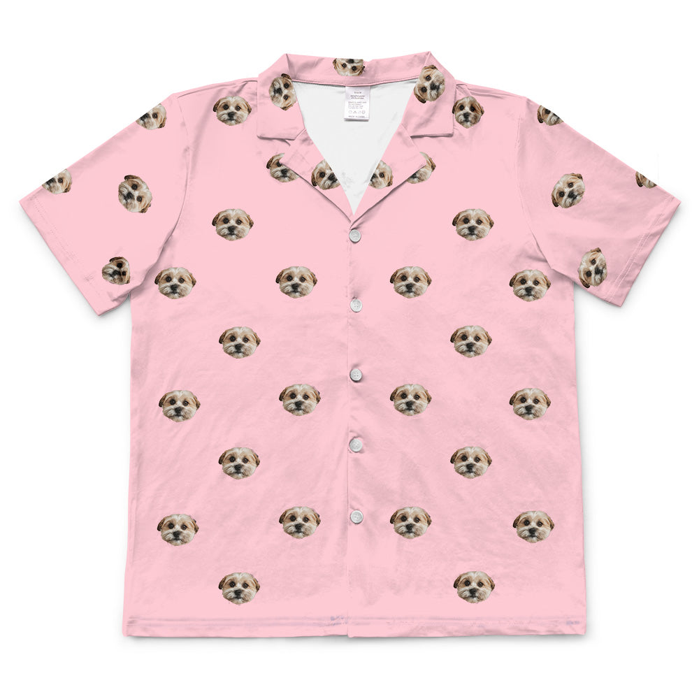 PinkDreamShortSleevePajamaShirt1Pet