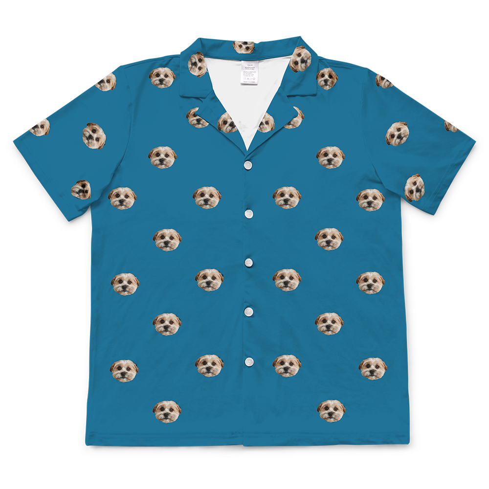 SolidBlueShortSleevePajamaShirtOnly1Pet