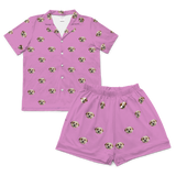 This is a pajama set which contains a short sleeve shirt with buttons and a short pajama[OrchidShortSleevePajamaShirt&ShortsSet($79.00)]